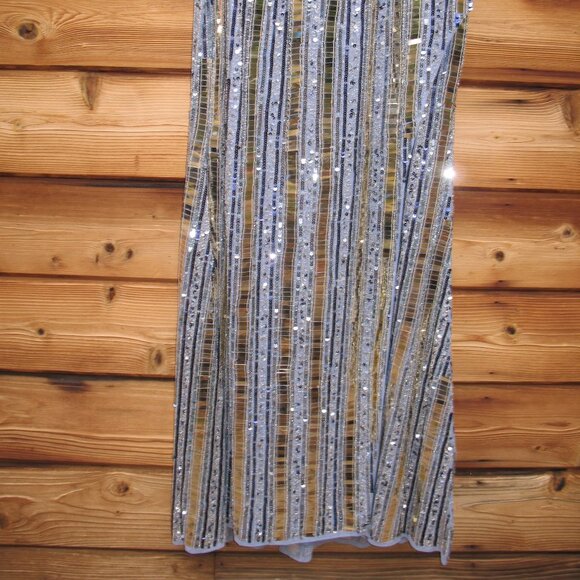 Mac Duggal 93981 Womens HALTER NECK Mirror EMBELLISHED DETAILED BACK GOWN Dress - Picture 7 of 11